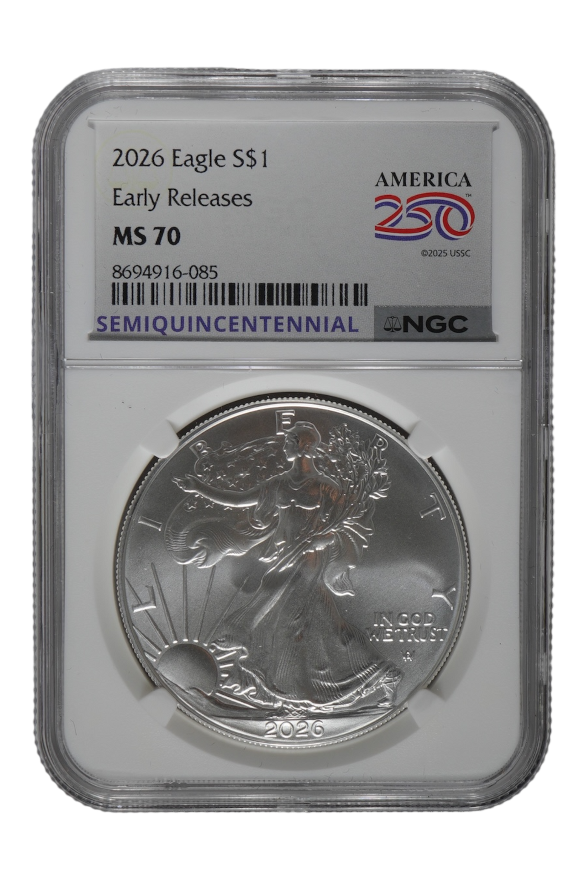 2026 1 oz American Silver Eagle NGC MS 70 ER