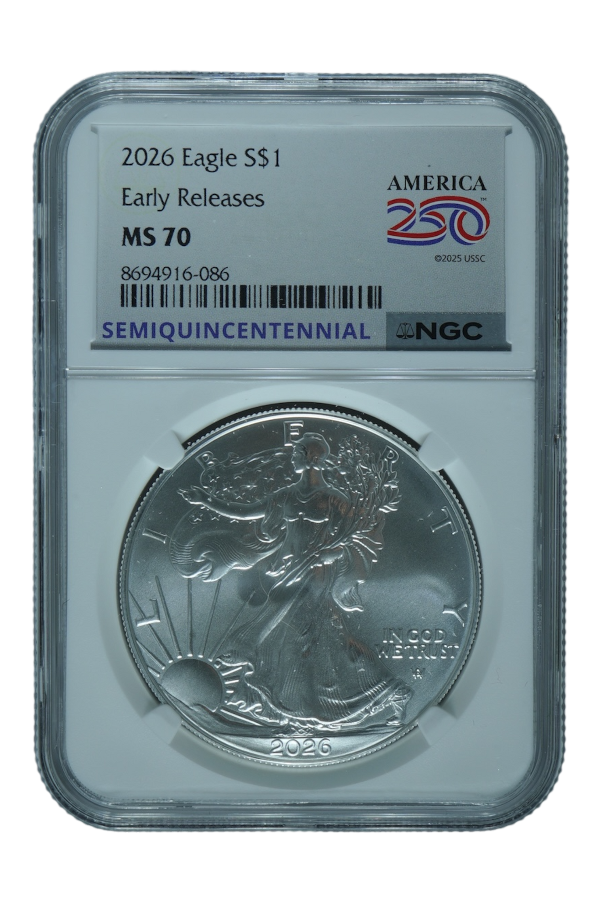 2026 1 oz American Silver Eagle NGC MS 70 ER