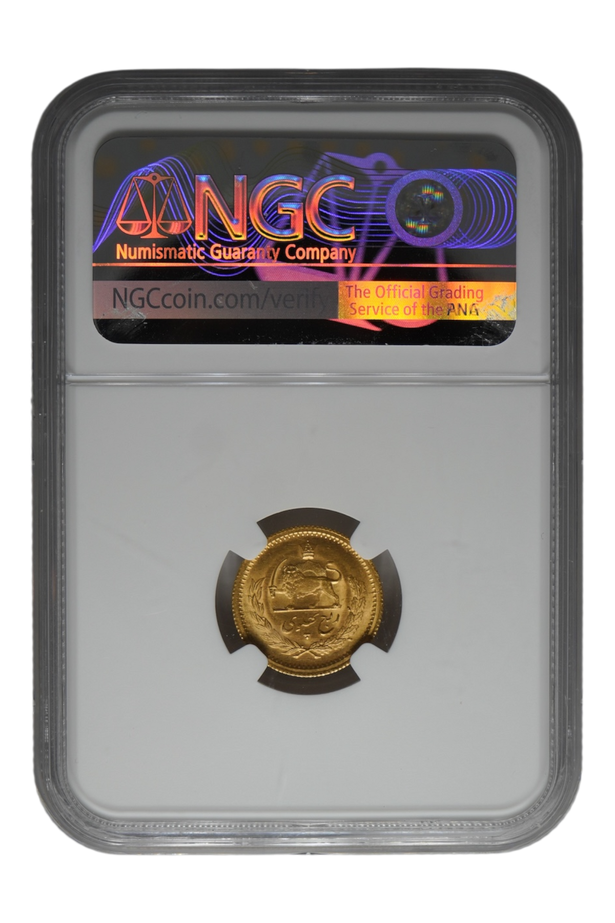 Iran - Kingdom SH 1351 (1972) Gold 1/4 Pahlavi KM-1160a NGC MS-63 (AGW = 0.0589 oz)
