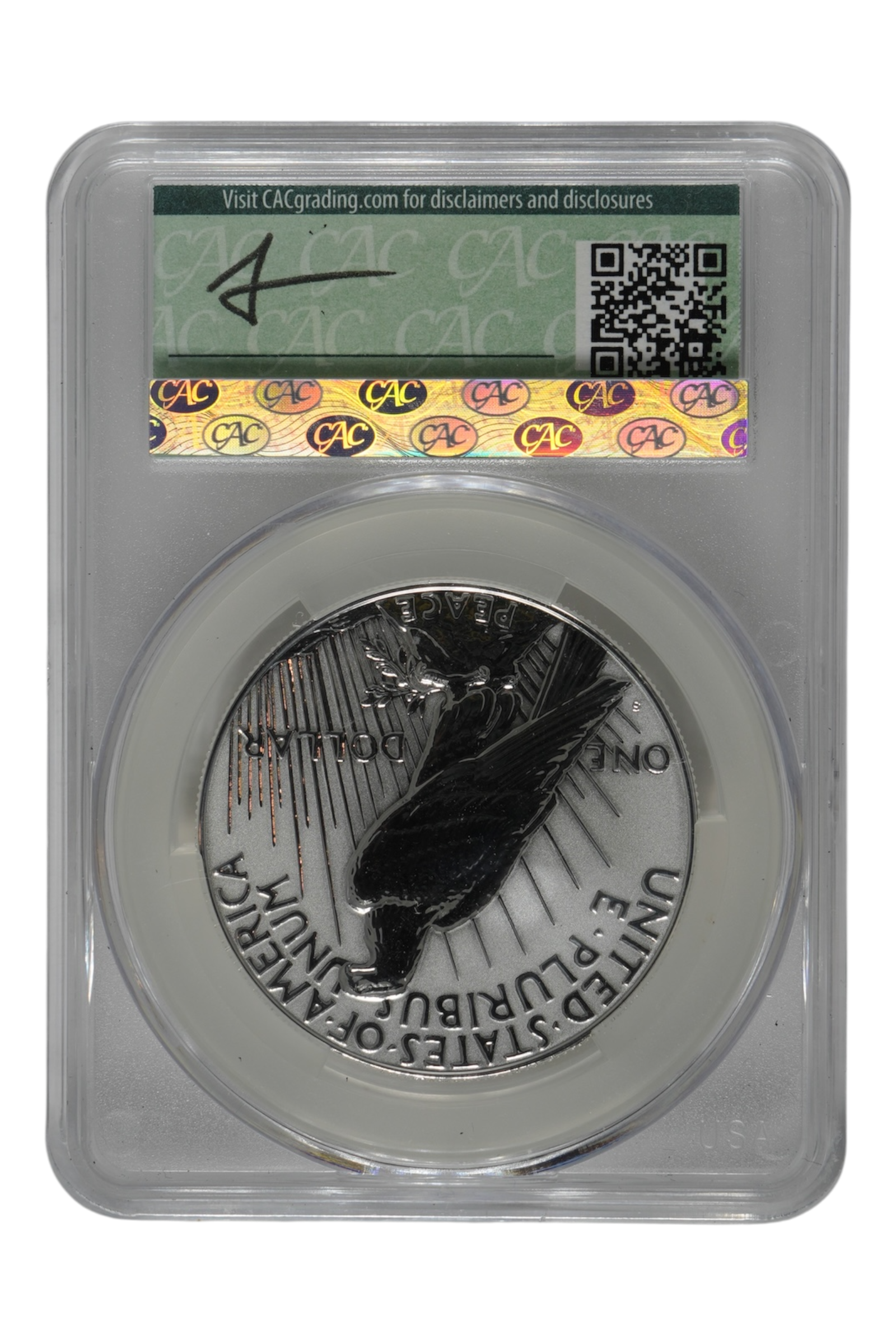 2025 0.8591 oz Silver United States Peace Dollar CACG PR-70 RP