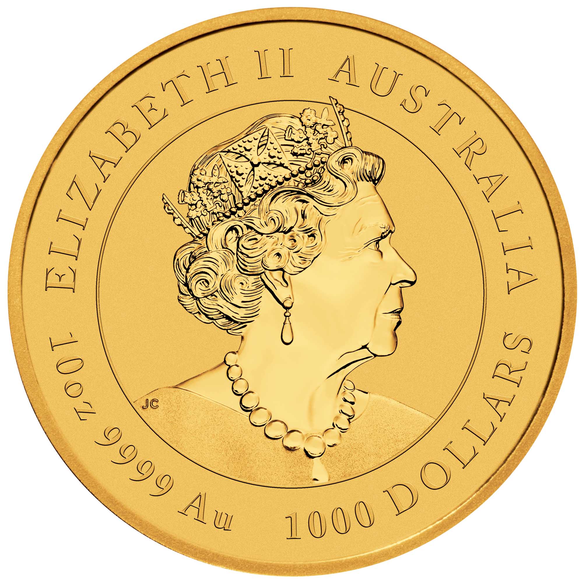 2022 10 oz Gold Australia Lunar Tiger BU