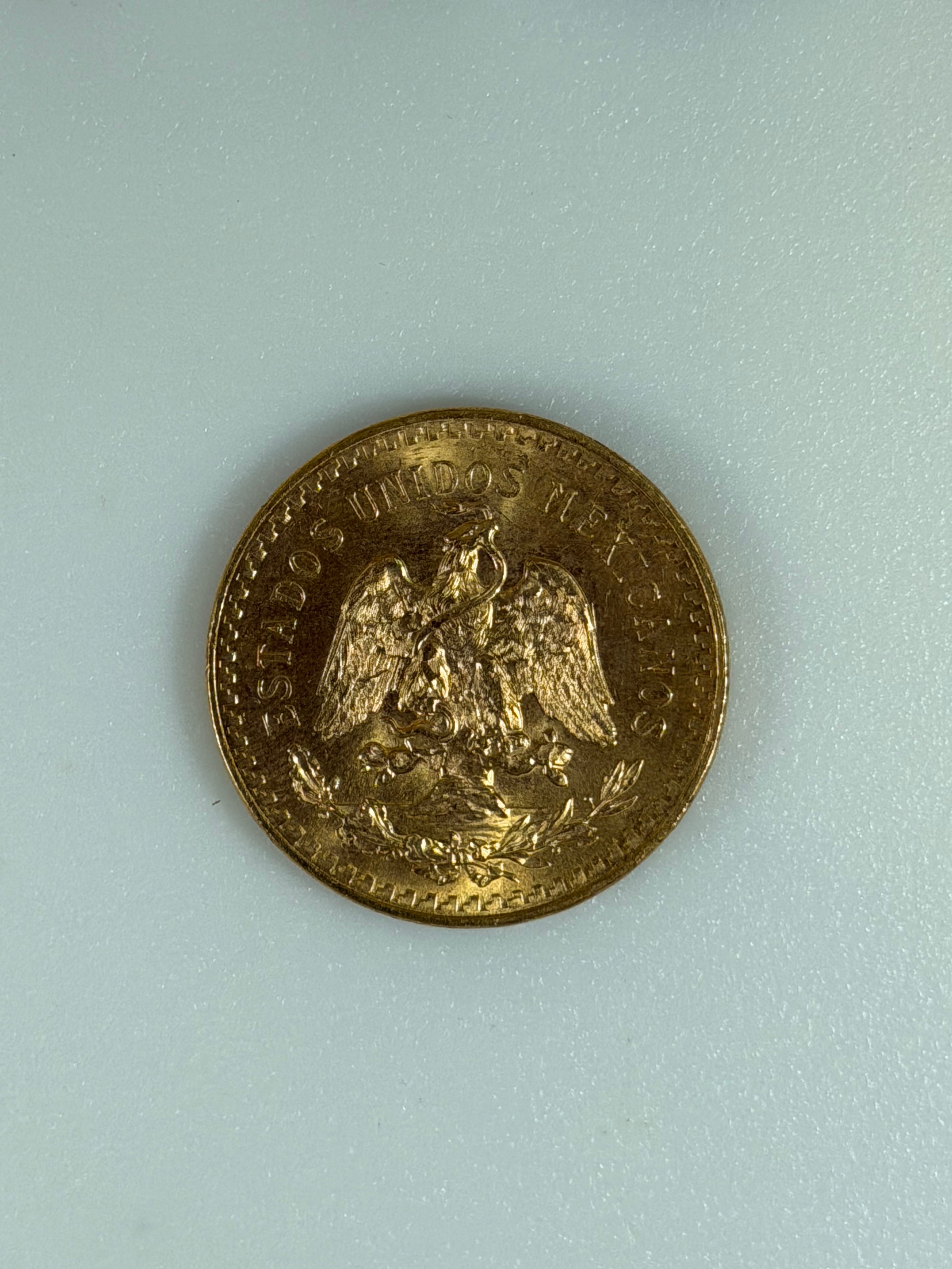 1947 1.2057 oz Gold Mexico 50 Pesos Centenario BU